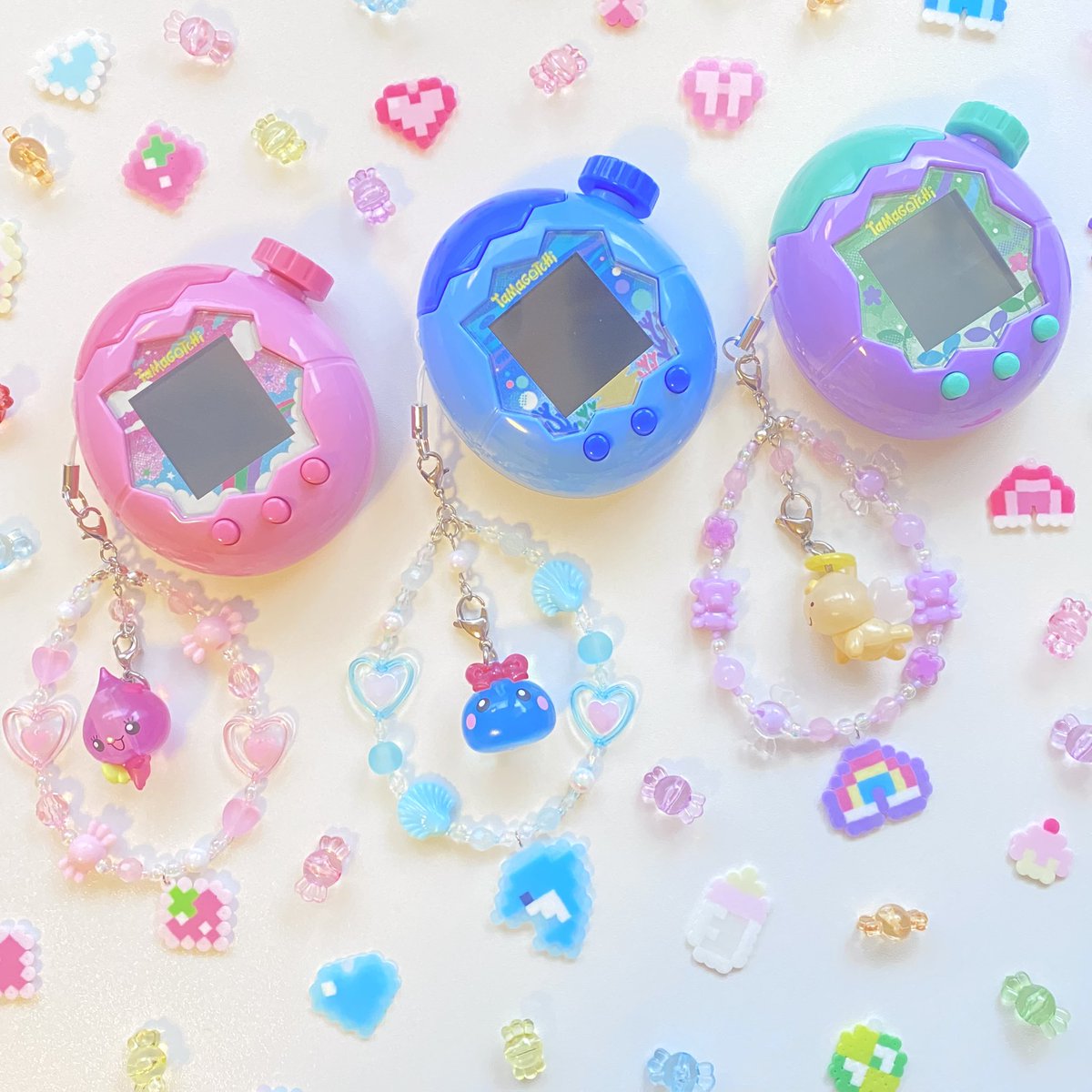 Tmgc_pome's tweet image. めじるしアクセサリーを付け替え出来るカスタムストラップ🌈.*·.⟡
準備出来次第販売します^_ ̫ _^♡
※めじるしアクセサリー部分は付属致しません!