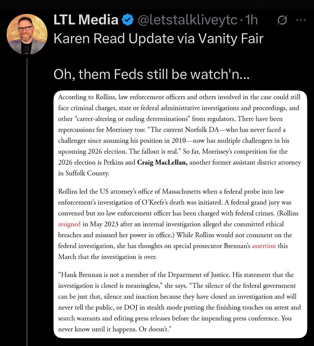 MamaLama43's tweet image. Oh wow, @VanityFair and @juliewmiller —great source for this info. I wonder who connected you with disgraced former U.S. Attorney Rachael Rollins… 🤔
Rachael Rollins — the former U.S. Attorney for Massachusetts who was forced to resign after a scathing federal report revealed…