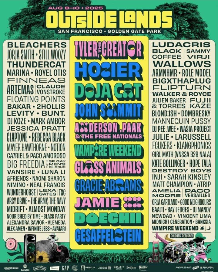 DojaPortal's tweet image. Doja Cat is scheduled to perform on August 8th at Outside Lands 2025 in San Francisco, California.
Do we think she might drop before that?👀