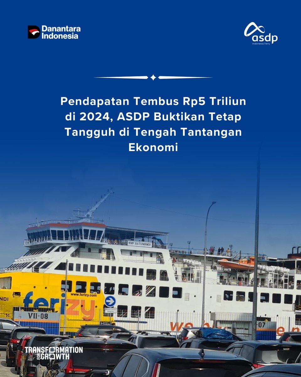 bumnlahat2021's tweet image. Hai #KawanASDP !

PT ASDP Indonesia Ferry (Persero) kembali mencatatkan kinerja positif sepanjang tahun 2024. Di tengah tekanan eksternal dan dinamika industri,
#ASDPIndonesiaFerry #ASDP #Ferizyan #KinerjaASDP2024