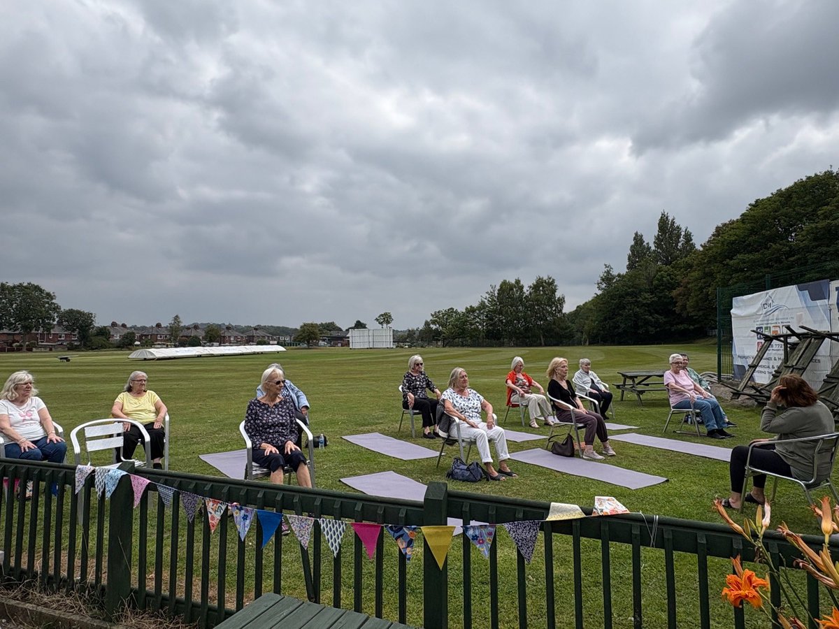 WEcic_'s tweet photo. A brilliant day at Runcorn Cricket Club for the first of two Halton Community Wellbeing Events celebrating 20 years of Wellbeing Enterprises.

Yoga, crafts, tasty food and more - thank you to everyone who joined us. #CommunityWellbeing #20YearsOfImpact https://t.co/OhioiNUGvy