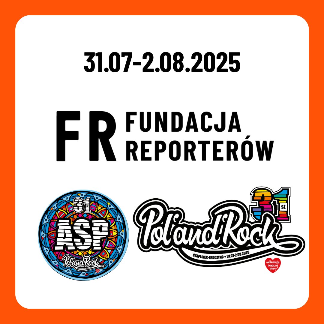 Fundacja Reporterów (@freporterow) on Twitter photo ‼️ Już 30 lipca możecie spotkać nas na <a href="/PolAndRockFest/">PolAndRock Festival</a>
📢 Będziecie mieć możliwość porozmawiania z dziennikarkami i dziennikarzami <a href="/FRONTSTORY_PL/">FRONTSTORY.PL</a> oraz <a href="/VSquare_Project/">VSquare</a>, wzięcia udziału w warsztatach, grach i innych atrakcjach. Z kim widzimy się już za tydzień 🔥 ‼️ Już 30 lipca możecie spotkać nas na <a href="/PolAndRockFest/">PolAndRock Festival</a>
📢 Będziecie mieć możliwość porozmawiania z dziennikarkami i dziennikarzami <a href="/FRONTSTORY_PL/">FRONTSTORY.PL</a> oraz <a href="/VSquare_Project/">VSquare</a>, wzięcia udziału w warsztatach, grach i innych atrakcjach. Z kim widzimy się już za tydzień 🔥