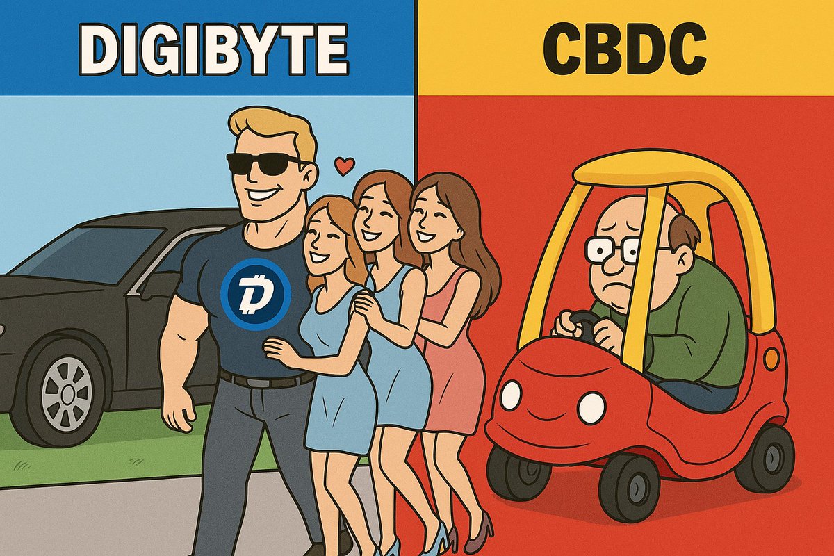 DGBGermany's tweet image. DigiByte Chad: &quot;No premine. No CEO. No permission needed. Just pure code, speed, and freedom.&quot;🎗️
CBDC NPC: &quot;My spending limit resets next week… if my social score improves.&quot; 🥲
#TakeResponsibility #DecentralizedTech #SelfCustody #DigiByte #DigiChad #CBDC #Decentralization