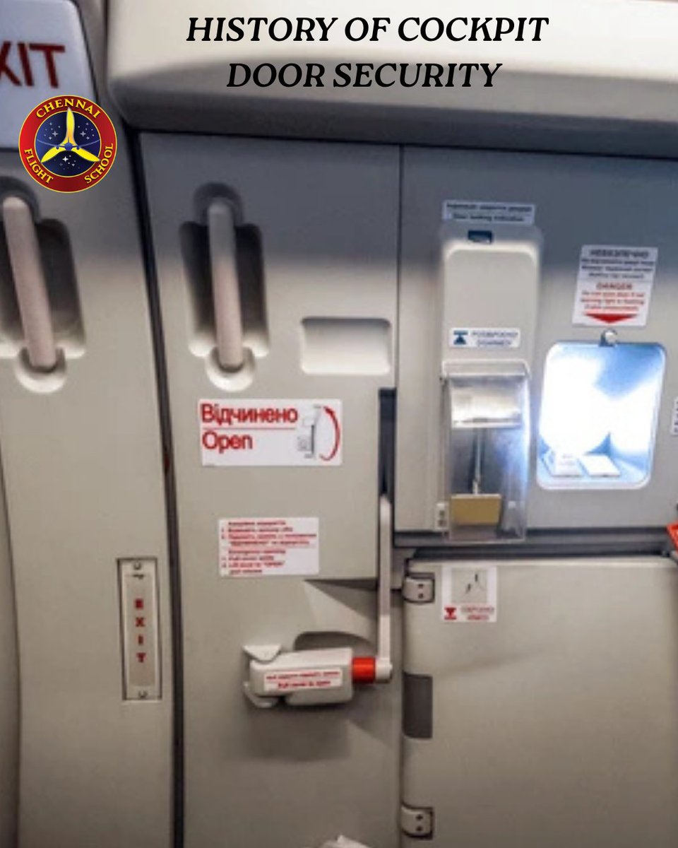 AvelEducation's tweet image. Cockpit Door Evolution (2000–2024)
From basic, accessible cockpit doors in 2000 to advanced, reinforced security doors by 2024—aircraft design shifted to prioritize safety and prevent unauthorized access, especially after 9/11. #AviationHistory #CockpitSecurity #FlightDeck