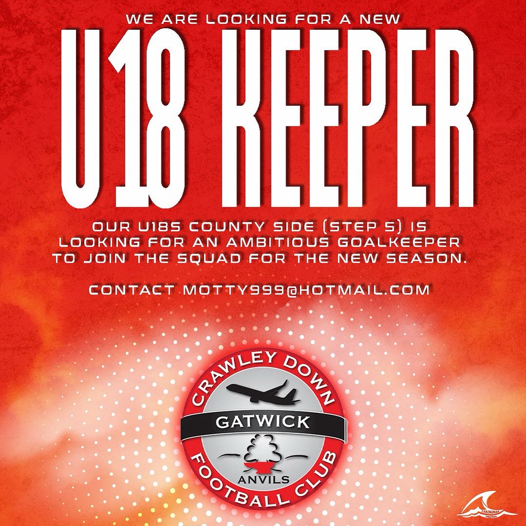 OfficialCDGFC's tweet image. We are looking for an ambitious u18 Goalkeeper 🧤 🧤… Please Respond to the Email in the poster .
@SussexCountyFA @SussexSchoolsFA @SurreySchoolsfa @BBCSport @goalkeeperpod @TheSnlf @ArdinglySport @worthschool