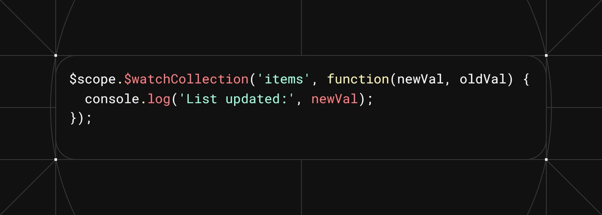nrachabathuni's tweet image. Use $watchCollection to efficiently track changes in arrays or objects without deep watchers.

💡 Better performance than $watch for collections. Ideal for dynamic UIs!

#AngularJS #JavaScript #FrontendDev #WebDevelopment #AngularTips #FullStackDev #SinglePageApp