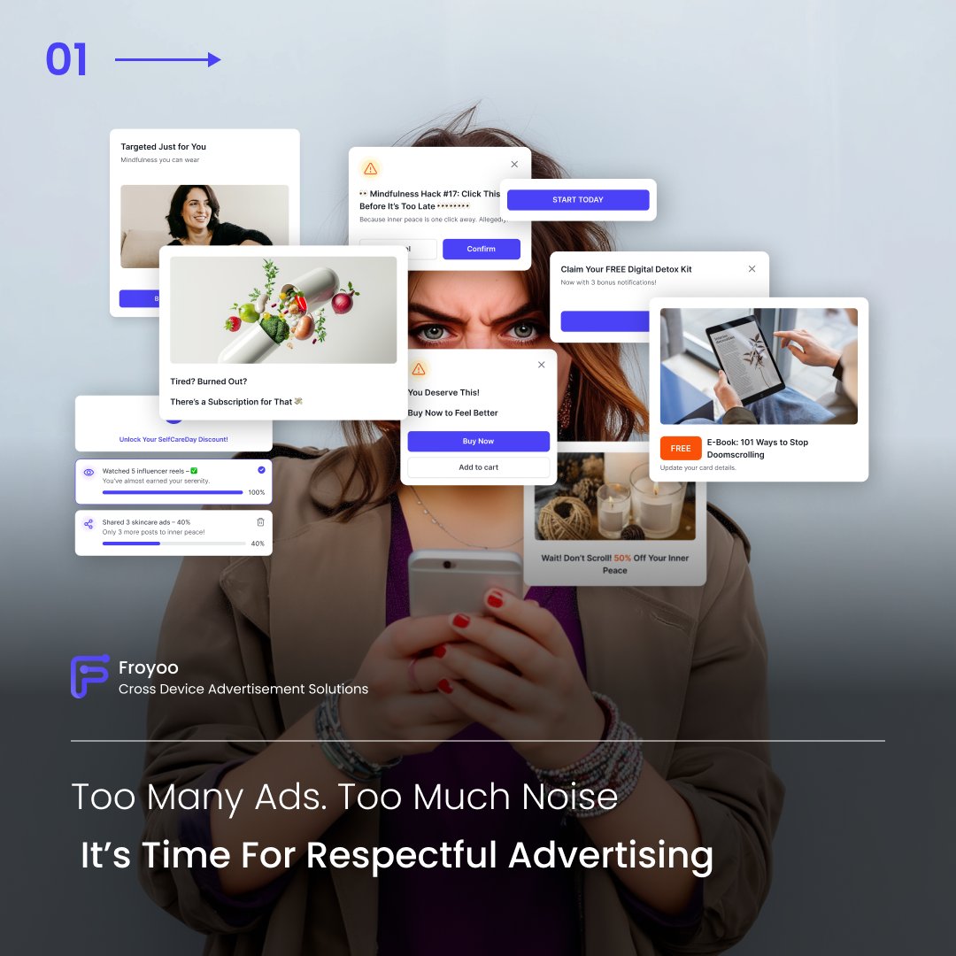 FroyooAdTech's tweet image. Digital spaces are crowded, and attention is limited. 

On International Self-Care Day, it’s a reminder that personalization isn’t just about metrics - it’s about relevance, respect, and cutting through the noise with better, more meaningful experiences. ✨