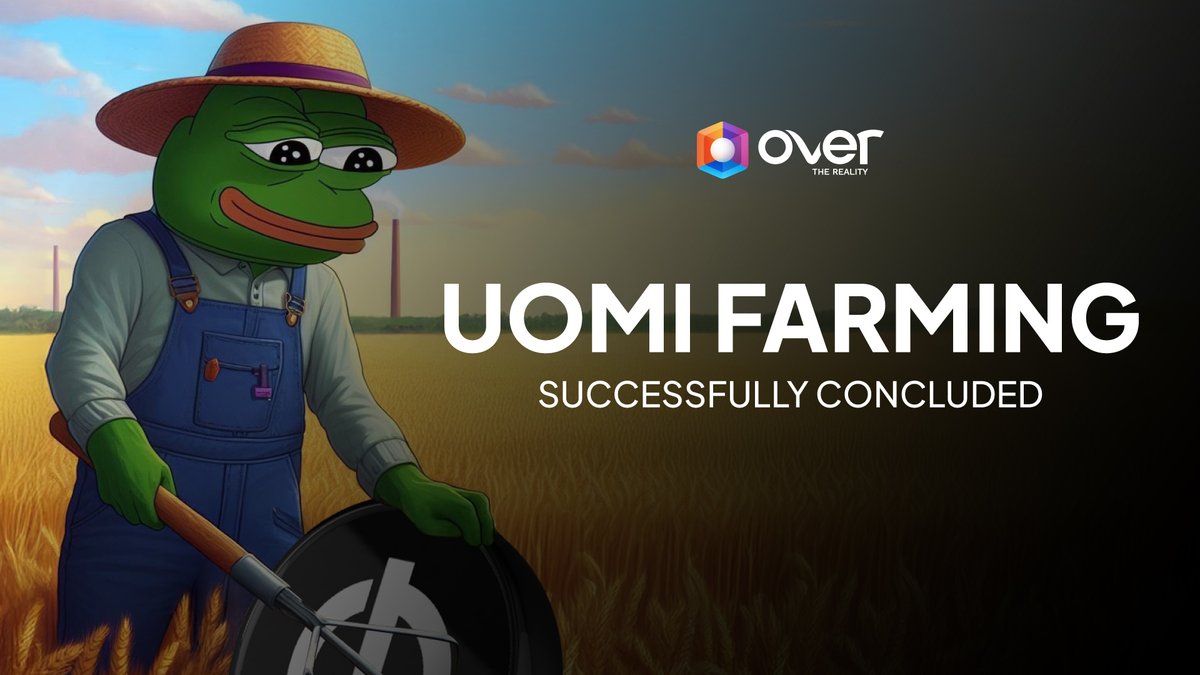 OVRtheReality's tweet image. The $OVR staking to farm $UOMI has officially ended, and all available tokens have been successfully earned. 🧑🏻🌾
We’re thrilled to announce that the $UOMI farming campaign through $OVR staking has been successfully completed, every token allocated for this initiative has now been…