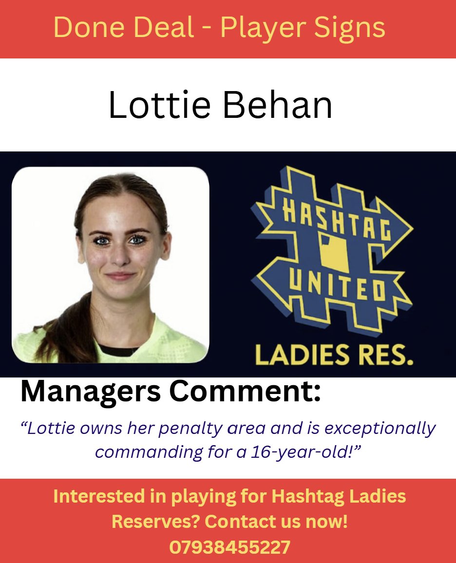 <a href="/hashtagutdwomen/">Hashtag United FC Women</a> 

Great signing!