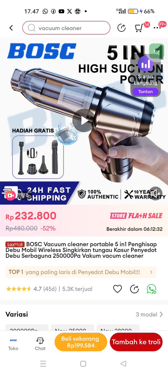 gak sabar banget deh Nungguin Promo Pesta Gajian dari lazada karena ada voucher bonus s.d 500 ribu dan masih banyak promo lainya yang gak boleh di lewatkan
lazada.co.id/products/pdp-i…