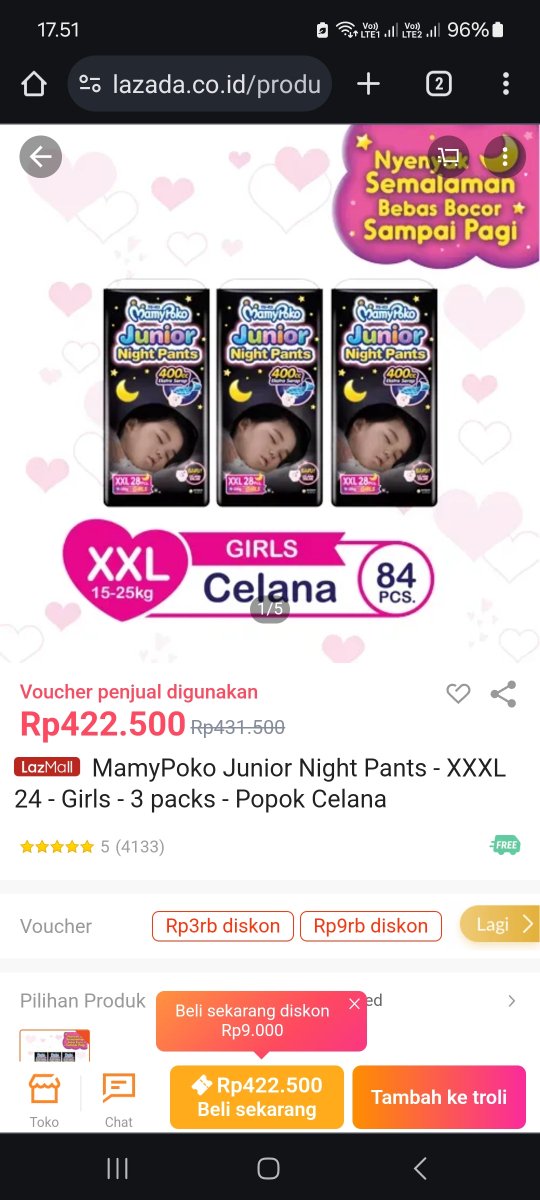powvetic's tweet image. aku tim yang selalu Nungguin Promo Pesta Gajian lazada buat belanja kebutuhan rumah, biar dapat voucher bonus s.d 500rb soalnya 🤣
s.lazada.co.id/s.Z1H3XU