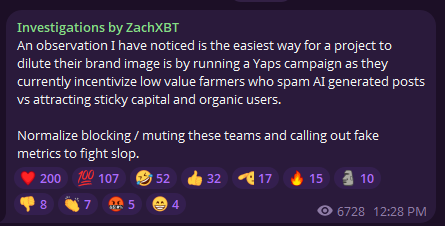 Zahar0n_'s tweet image. my g has spoken

the yapping game is full of AI creators, which ruin this space with slop 

dead internet contributors will lose