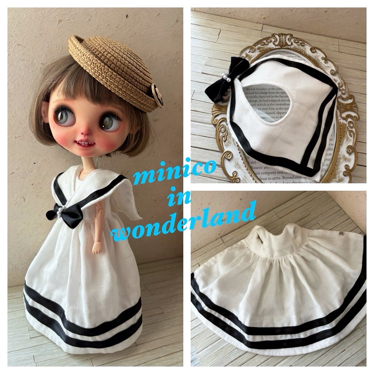 ただいま、ネオブライスサイズのアウトフィット販売中‼️メルカリ、ラクマ、paypayフリマにて💕💕💕

#ブライス　#アウトフィット　#販売中　#セーラーカラー　#マリン