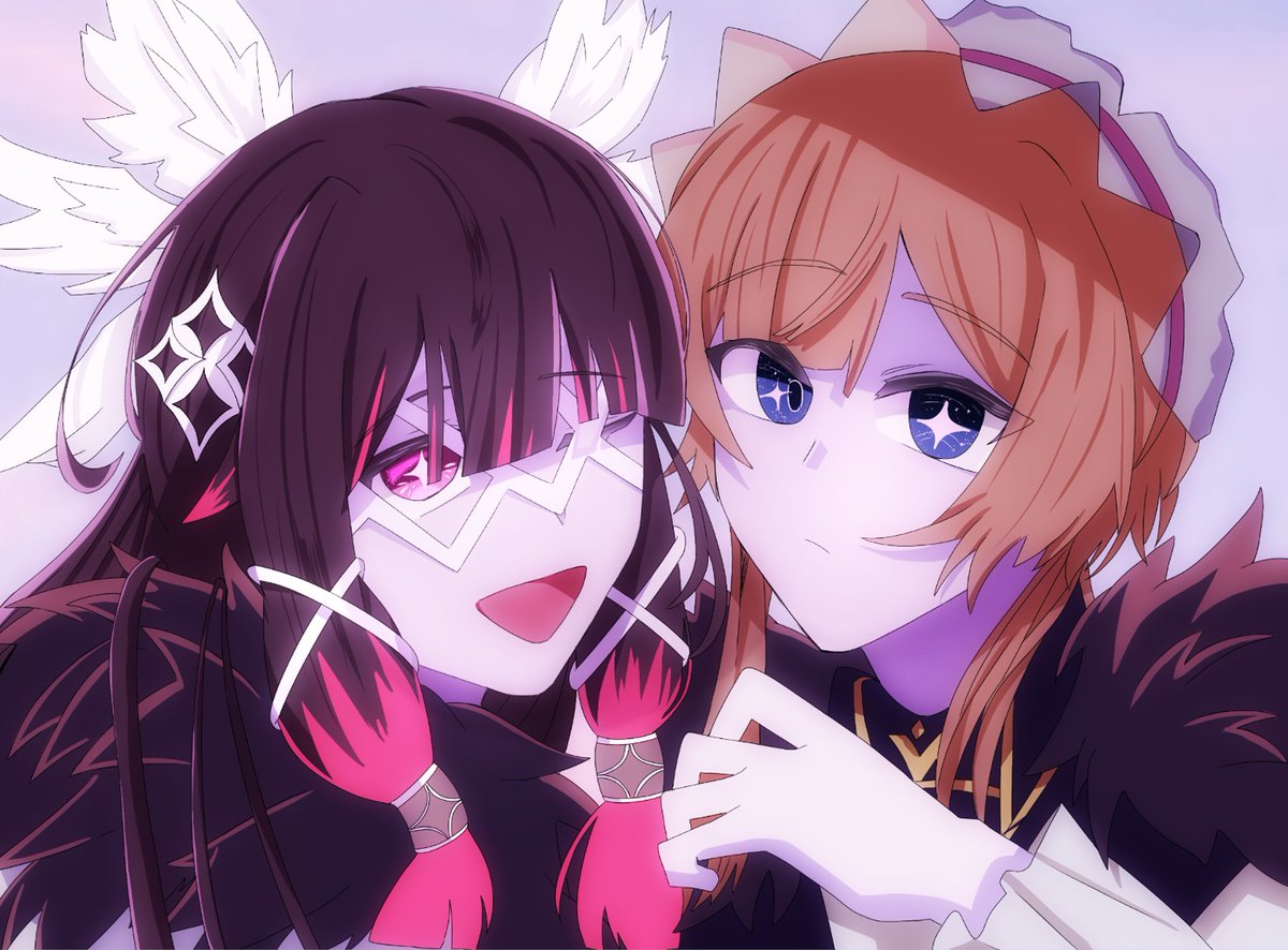 Rezu0910's tweet image. 少女ちゃん＆傀儡ちゃん
#月の少女 #霜月の子 #コロンビーナ #サンドローネ #少女 #傀儡 #原神 #Genshin