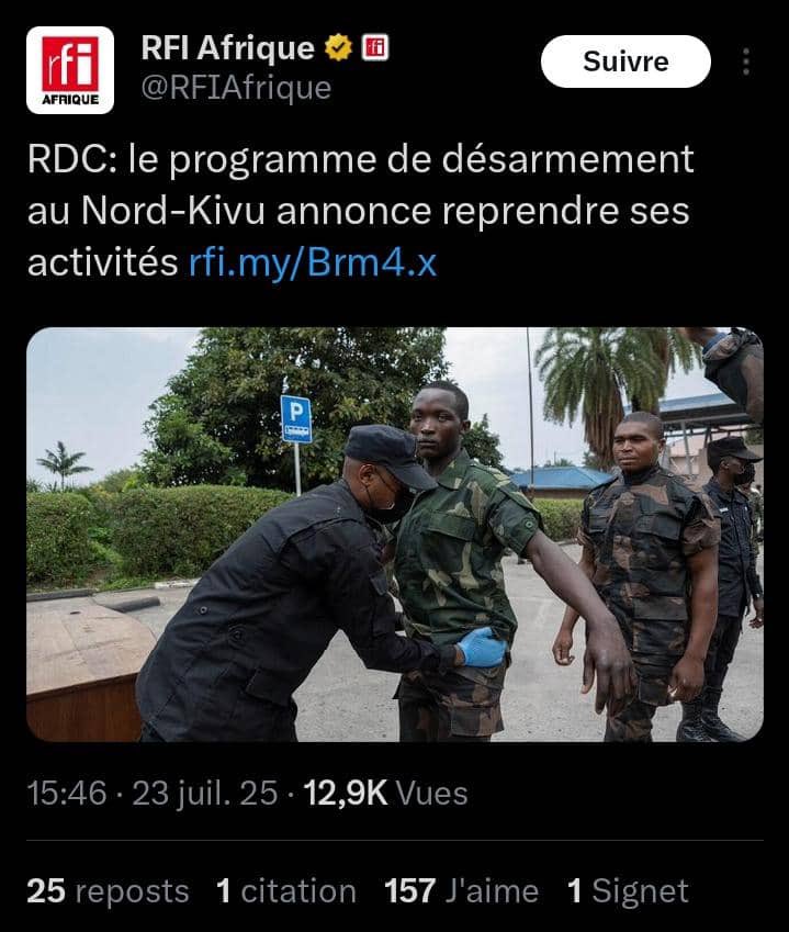 Akaliza Uwase (@akalizauwase) on Twitter photo Oh, cher <a href="/RFIAfrique/">RFI Afrique</a>, quelle surprise ! Vous envoyez la police rwandaise rรฉgler รงa, ou quoi ? ๐ Cette photo des FARDC entrain de fuir vers le Rwanda cโest quoi le rapport ? Faut dire, les FARDC jouent si bien les milices quโon pourrait sโy mรฉprendre. ๐
Jโadore la photo, elle me Oh, cher <a href="/RFIAfrique/">RFI Afrique</a>, quelle surprise ! Vous envoyez la police rwandaise rรฉgler รงa, ou quoi ? ๐ Cette photo des FARDC entrain de fuir vers le Rwanda cโest quoi le rapport ? Faut dire, les FARDC jouent si bien les milices quโon pourrait sโy mรฉprendre. ๐
Jโadore la photo, elle me