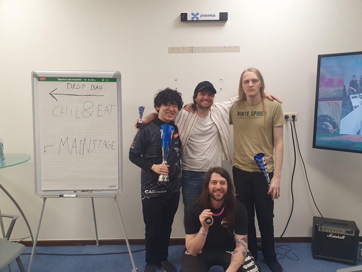 StaleDevil's tweet image. Better late then never i guess 🤣 

Congrats on your top4 gamers at brussels challenge 2025 bringing home the dough and prizes.

#GGXRDR2 #rev2forev2
1st: Nyphi
2nd: Bak0
3rd: Niad
4th: CardSurfingAlien

#BBCF
1st: Fenritti
2nd: Sir Panda
3rd: CCP Nique
4th: Hoon

Cya next year!