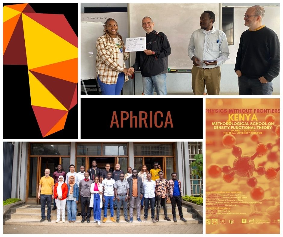 CNR_ISM's tweet image. Workshop on #DFT promoted by @CNR_ISM of the @CNRsocial_ was held in Nairobi @TU_Kenya from June 30 to July 11 as part of "Physics Without Frontiers for #APhRICA" of the @ictpnews. @ictpeaifr
Info at: tinyurl.com/22b8vumv
#physics #quantum #theoretical #EAIFR #ICTPEAIFR #PWF