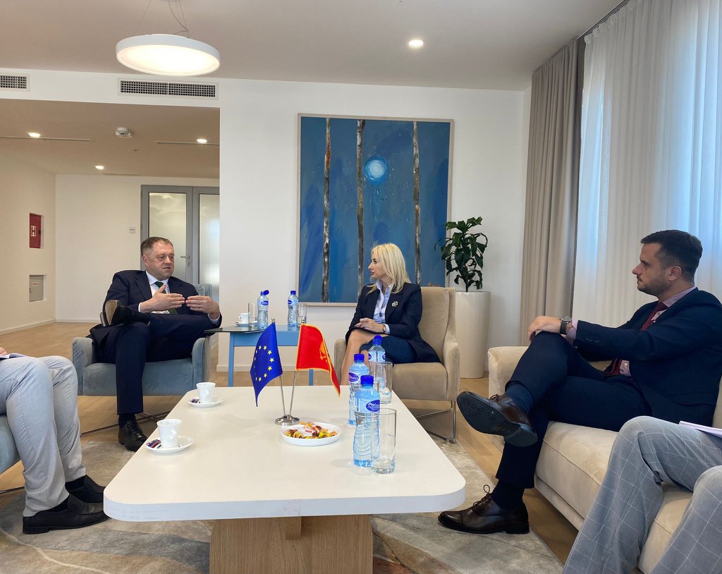 Thomas Byrne (@thomasbyrnetd) on Twitter photo Montenegrin momentum for EU membership is strong and Ireland fully supports Montenegro in its EU path.
Delighted to catch up with Minister <a href="/maidagorcevic/">Maida Gorčević</a> and meet with Chief Negotiator, Predrag Zenovic, in Podgorica.
<a href="/irlembbudapest/">Ireland in Hungary</a> <a href="/me4eu/">ME4EU</a> 🇮🇪🇲🇪🇪🇺 Montenegrin momentum for EU membership is strong and Ireland fully supports Montenegro in its EU path.
Delighted to catch up with Minister <a href="/maidagorcevic/">Maida Gorčević</a> and meet with Chief Negotiator, Predrag Zenovic, in Podgorica.
<a href="/irlembbudapest/">Ireland in Hungary</a> <a href="/me4eu/">ME4EU</a> 🇮🇪🇲🇪🇪🇺