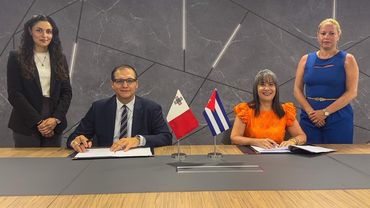 🇲🇹🇨🇺 Malta and Cuba, two islands with a shared goal of collaboration. It is in this light that today we signed an important Memorandum of Understanding on tourism cooperation, while discussing a range of bilateral, multilateral and regional matters.