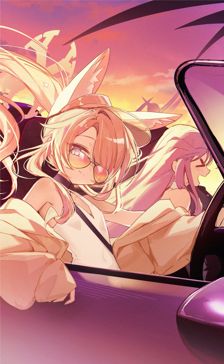 B_Soyo1's tweet image. 🌅🚗
 #BlueArchive  #ブルアカ