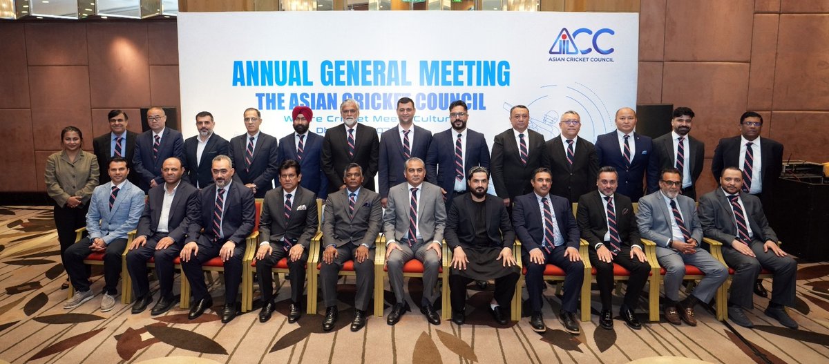 ACCMedia1's tweet image. The Asian Cricket Council charts the Future of Asian Cricket at the Annual General Meeting in Dhaka! 

Read more: asiancricket.org/news/2025/18964

#ACC