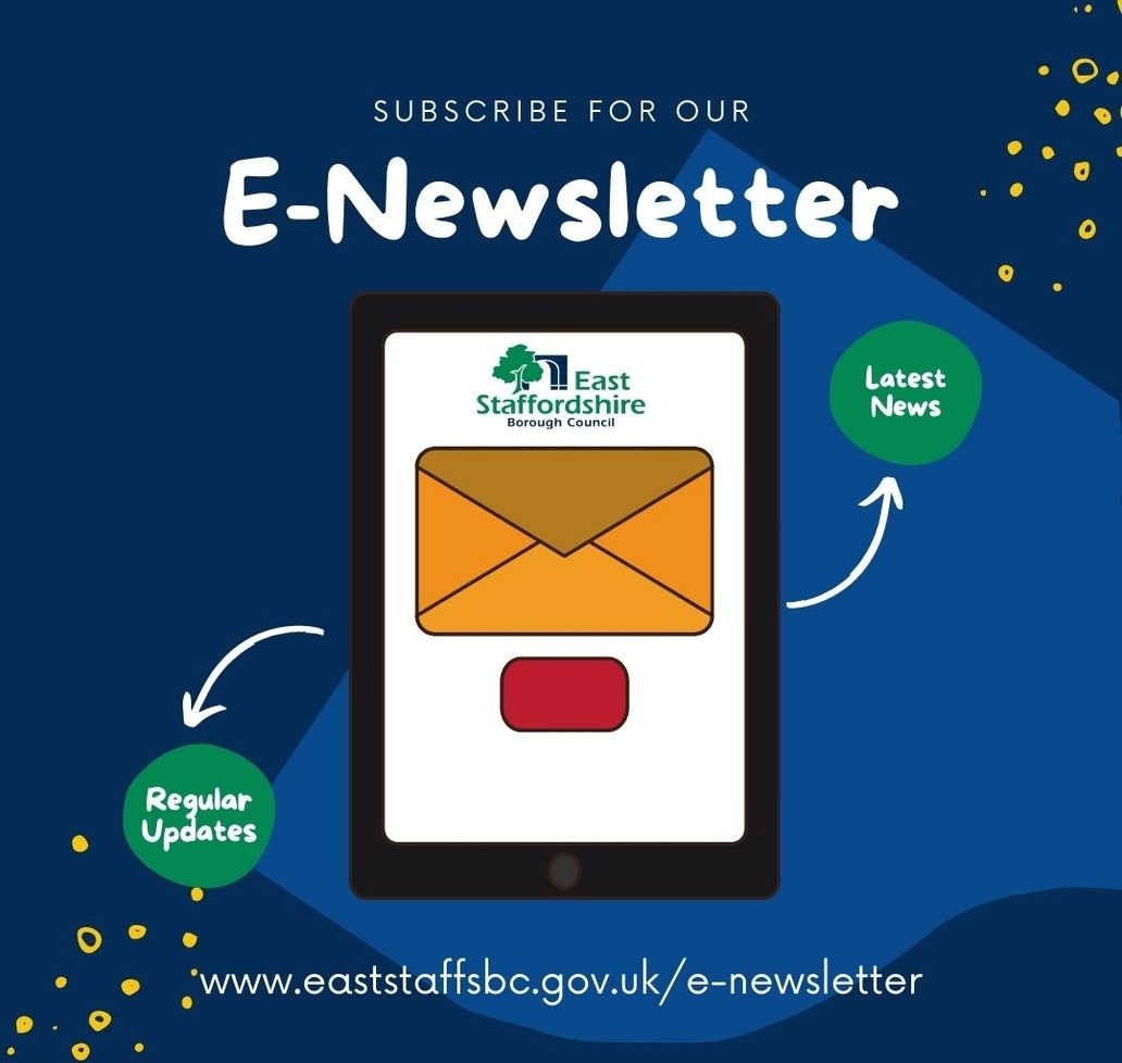 Want to keep up to date with what's happening across East Staffordshire?

You can sign up for East Staffordshire Borough Council's monthly e-newsletter here!👇

orlo.uk/vFouy