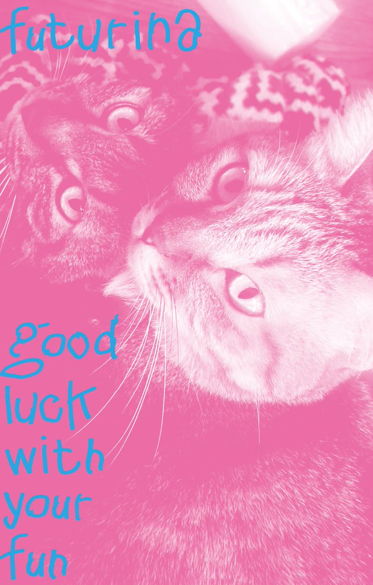 glwyf_ngy's tweet image. 【ジャケット公開】
futurina X good luck with your fun split CASSETTE
お互いに新曲を1曲ずつ収録し、9/20の熊本NAVAROから限定100本で販売開始予定です!
アートワークは @Climb_The_Mind の山内くん。
猫ジャケ最高です!