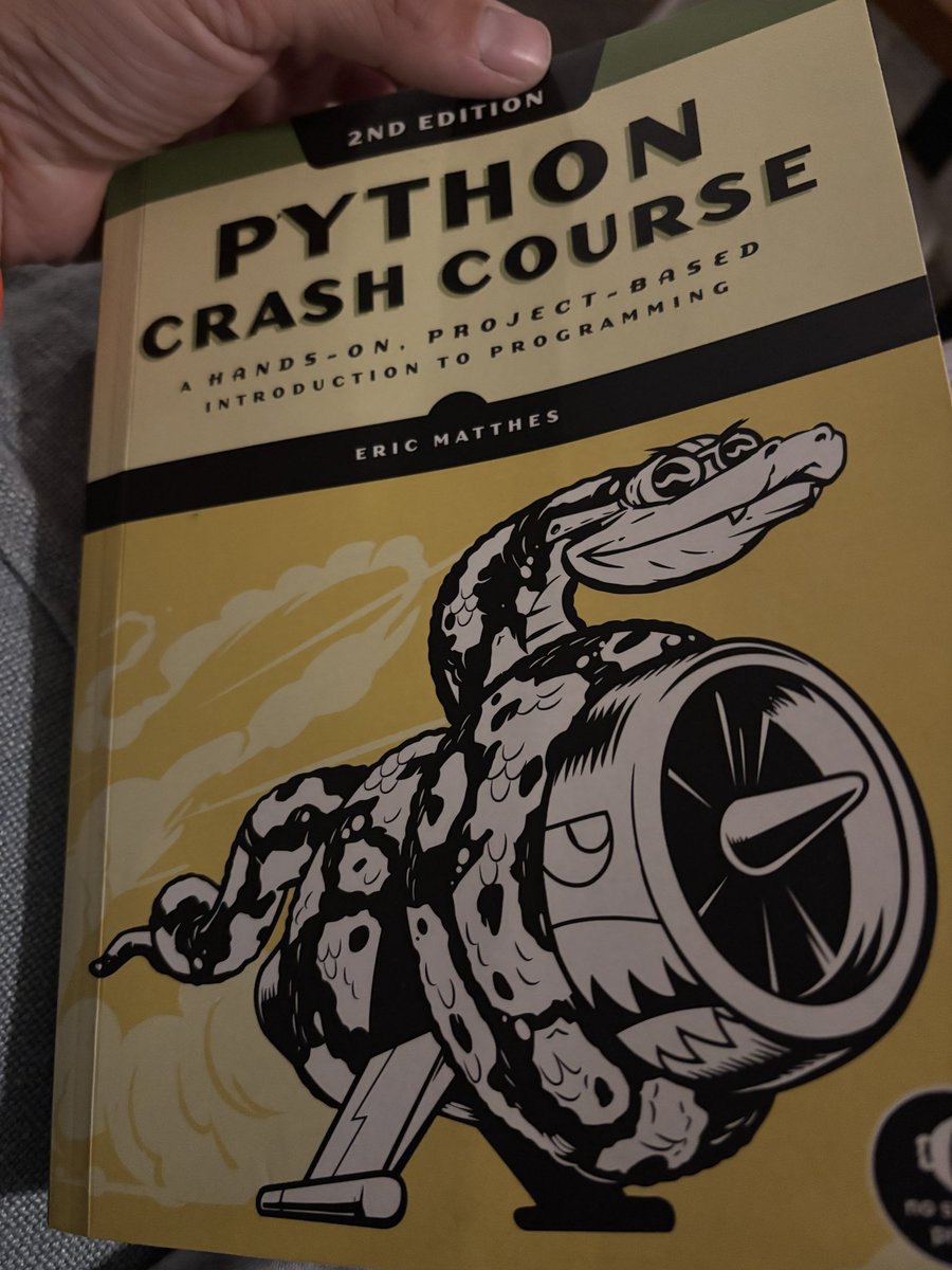 DarrenHoehne's tweet image. Day 5 of #100DaysOfCode 🐍 Learning more about Functions with positional and keyword arguments.  Opened a book 📕 this time to stay focused, Python  Crash Course.  #Python #TechDad
