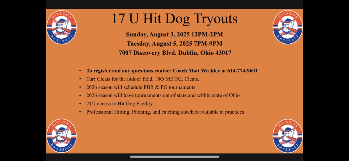Ohio Hit Dogs 17u tweet media