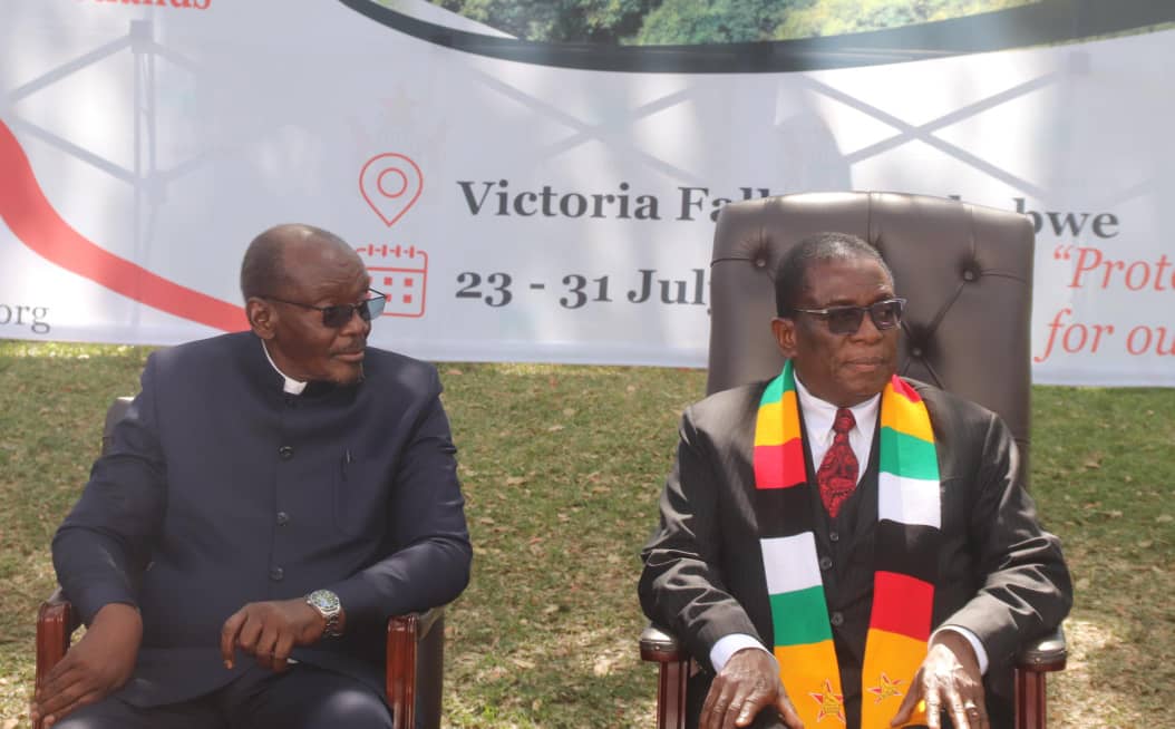 Prince Huni (@huniprince) on Twitter photo Introducing the Guest of Honour at #COP15, VP Mohadi paid glowing tribute to Pres <a href="/edmnangagwa/">President of Zimbabwe</a> visionary leadership, hailing him as a true champion of the #environment & a driving force behind #Zimbabwe’s #SustainableDevelopment agenda. #COP15Zimbabwe <a href="/Zim_Vision2030/">Vision 2030</a> #VicFalls Introducing the Guest of Honour at #COP15, VP Mohadi paid glowing tribute to Pres <a href="/edmnangagwa/">President of Zimbabwe</a> visionary leadership, hailing him as a true champion of the #environment & a driving force behind #Zimbabwe’s #SustainableDevelopment agenda. #COP15Zimbabwe <a href="/Zim_Vision2030/">Vision 2030</a> #VicFalls