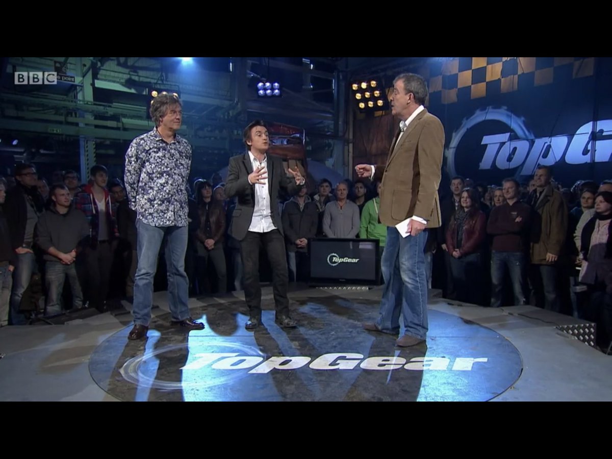 topgear_quoter's tweet image. Now, you may remember, a couple of years ago, we were contacted by a German car programme, asking us to boost their ratings.
You mean "take us on in a series of motoring-related challenges".
Yes, that.
#TopGear