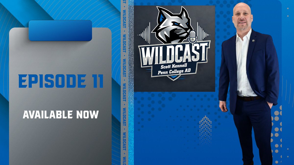 Out now❗Episode 11 of WildCast featuring Penn College Athletic Director, Scott Kennell has dropped. Tune in wherever you get your podcasts to hear about their experiences at Penn College🔊