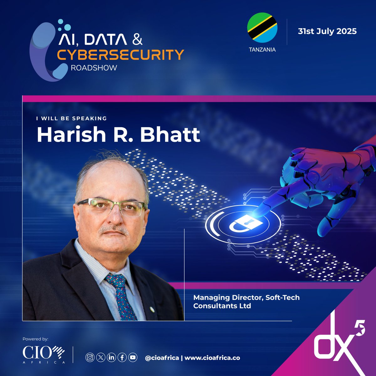 dx5ve's tweet image. We’re excited to welcome Harish Bhatt, Managing Director at Soft-Tech Consultants Ltd, to the stage at this year’s highly anticipated roadshow!
With decades of experience driving enterprise tech solutions across East Africa, Harish brings unique insight into how organizations…