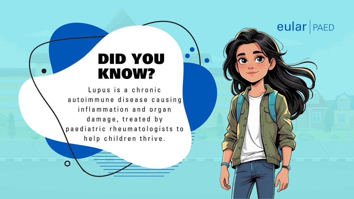 eular_org's tweet image. 💡Did you know?
Systemic Lupus Erythematosus is a long-term autoimmune disease that causes inflammation and can lead to organ damage. Children can develop lupus too — sometimes more aggressively than adults.
Early diagnosis and treatment are key!
#eularPAED #Rheumatology
