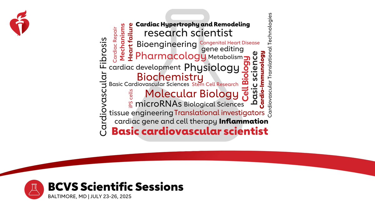 AHAScience's tweet image. What we’re talking about at #BCVS25: Pioneering Cardiovascular Science: Bridging Discovery and Practice.
What would you add?