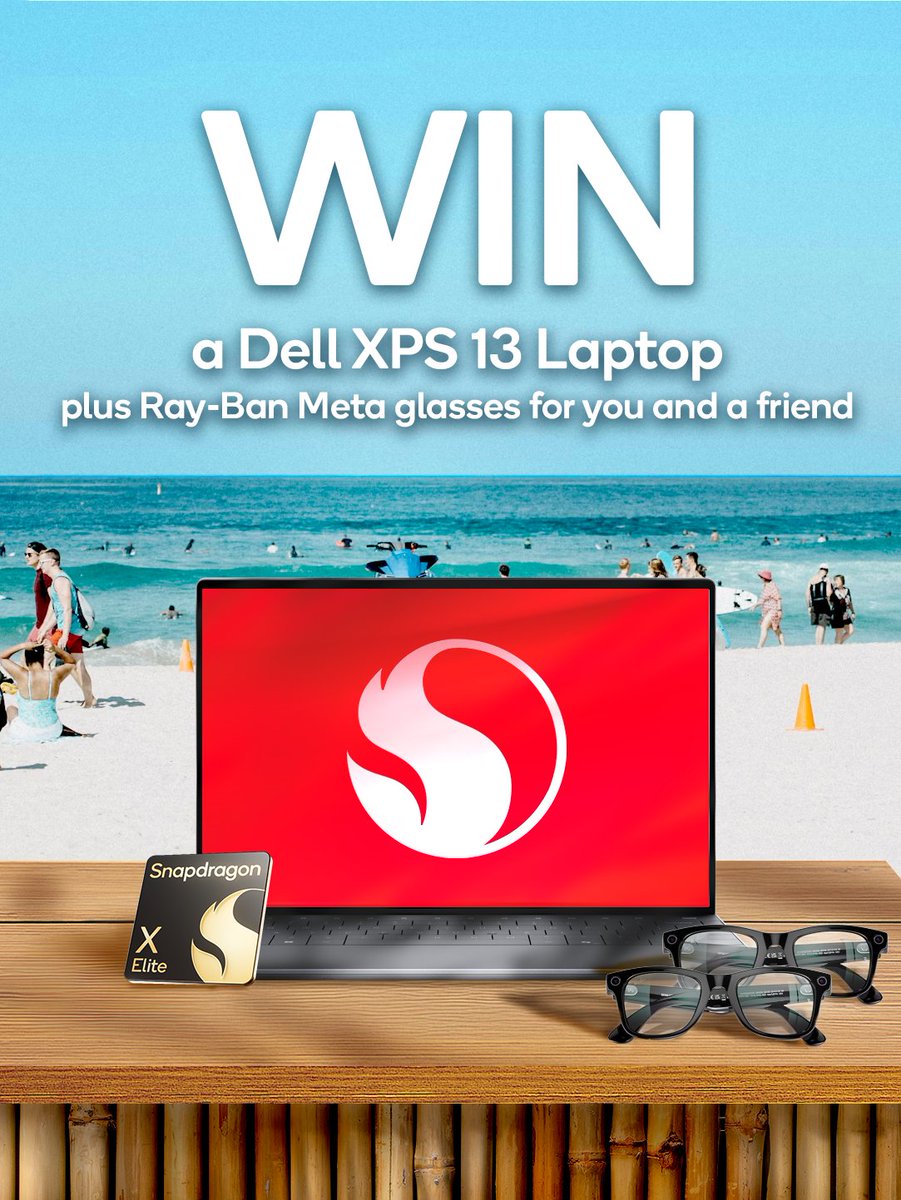 Summer’s calling. 🧳☀️ Wherever your adventures take you, you need tech that keeps up and powers through, even when unplugged.

We’re giving you the chance to WIN a Dell XPS 13 laptop and two pairs of Ray-Ban Meta glasses, one for you and one for a friend!

To enter:
✅ Follow