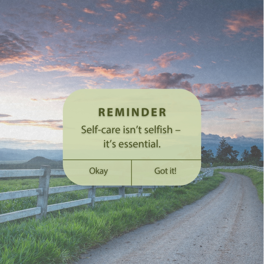 In rural communities, self-care is more than a buzzword – it can be a lifeline. On this #InternationalSelfCareDay, remember: taking care of yourself isn’t selfish, it’s essential.

Explore free mental health resources at RuralMinds.org.