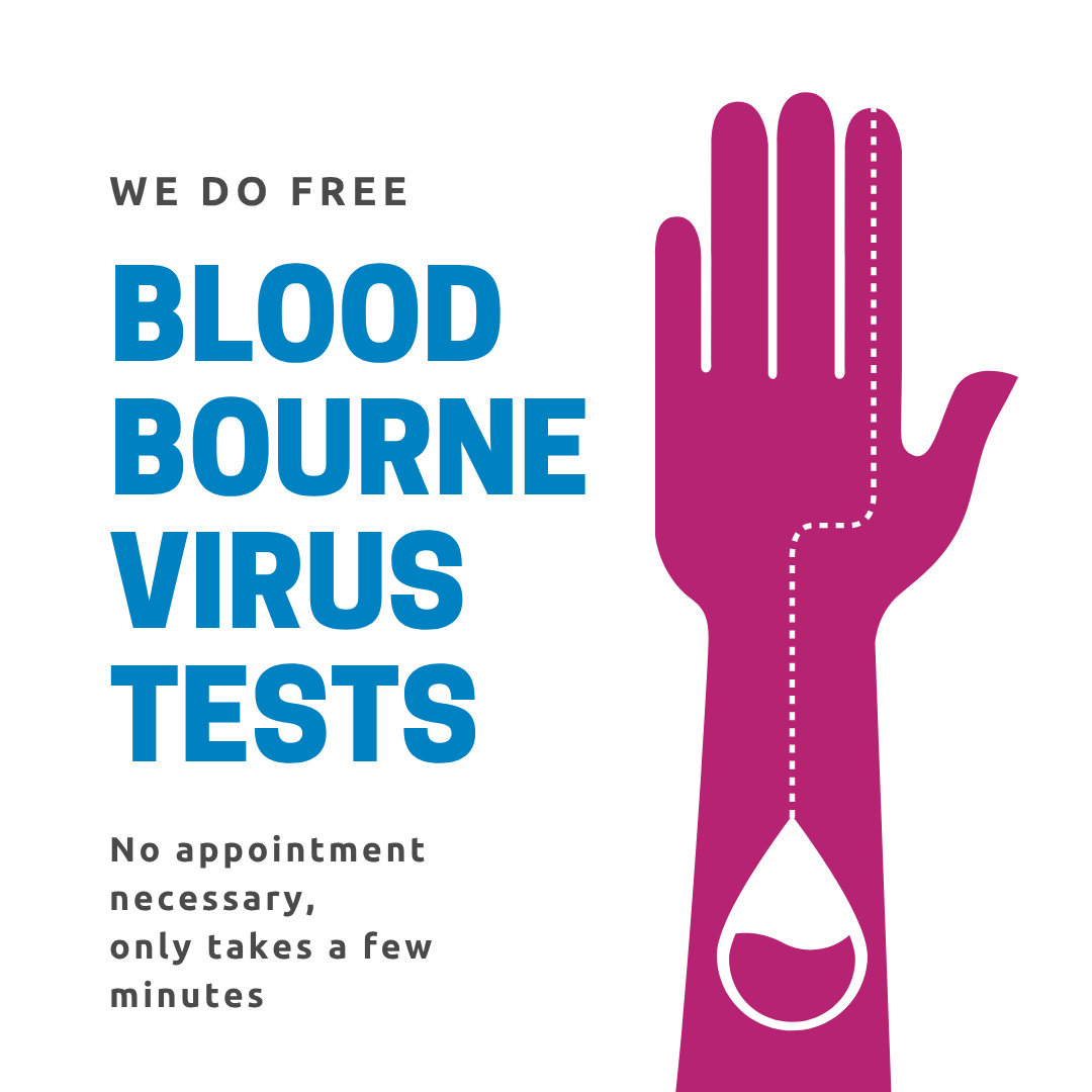 Regular BBV (Blood-Borne Virus) testing is key, especially if you inject drugs or share equipment.

Hep C, HIV and Hep B are treatable and early testing saves lives. Simply visit one of our bases, and our staff will be happy to do a test for you.  

 #BBVTesting #HealthForAll