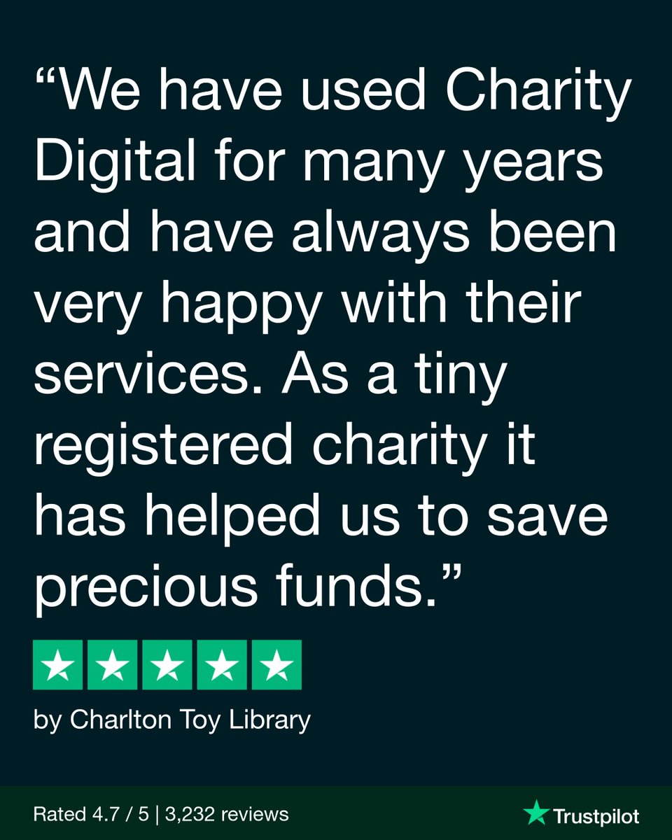 CharityDigiOrg's tweet image. Thank you Charlton Toy Library for your kind review!
Check out our website here -> charitydigital.org.uk
#CharityDigital #NonProfit #Trustpilot #CustomerReviews #FreeTech