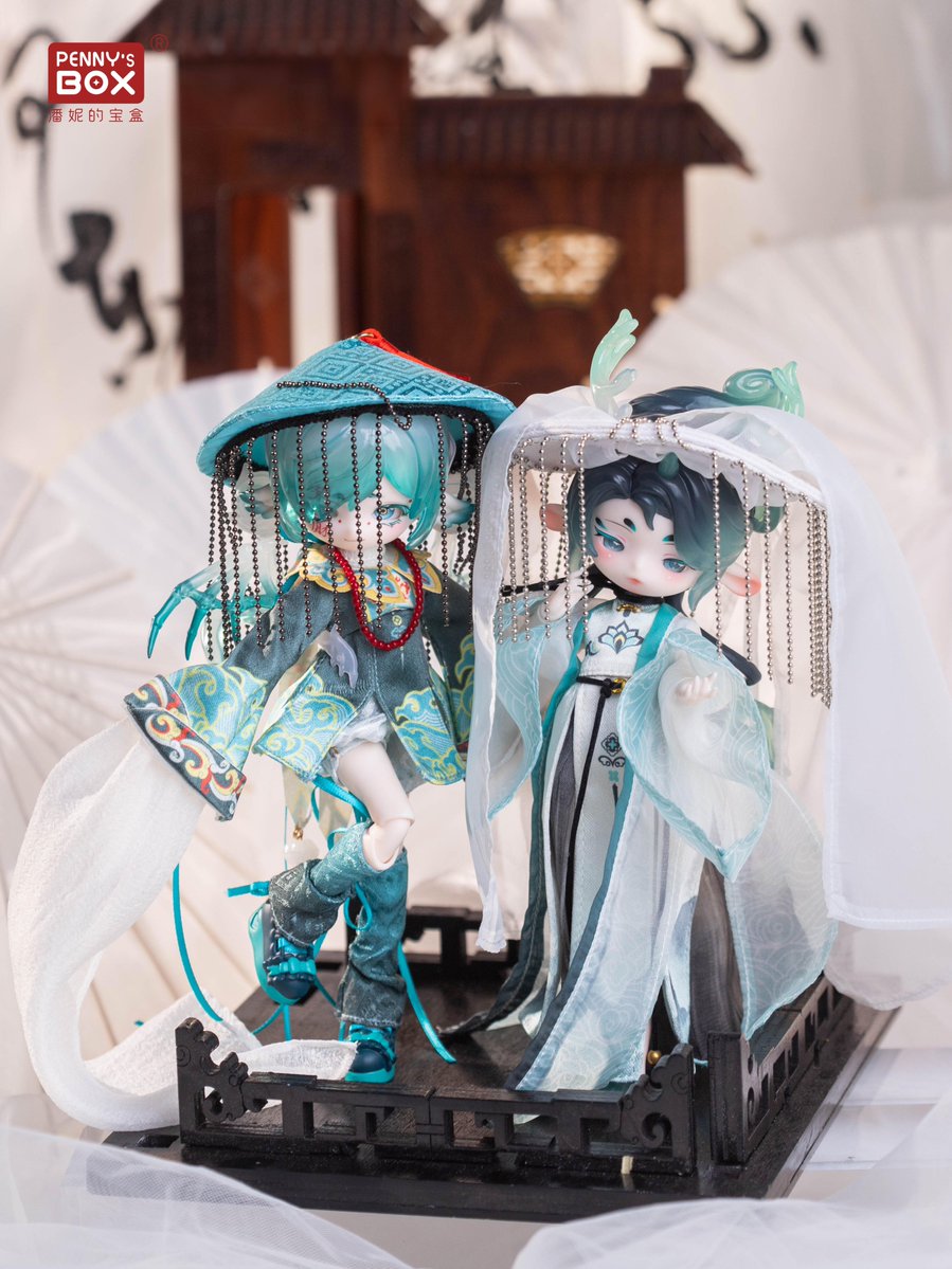 hermeow_shop's tweet image. 📢👻単品ドール新作PICK UP追加情報👻📢
先日ご紹介したPENNY'S BOX「LULUYA(ルルア):交響詩」の色違い単品ドール「僵姜酱(ジャンジャンジャン)」は同社の他シリーズのパーツと自由に組み合わせ可能です。
今回一緒にご紹介のは、同じく中華風デザインの「ANTU:丹青」!💚…