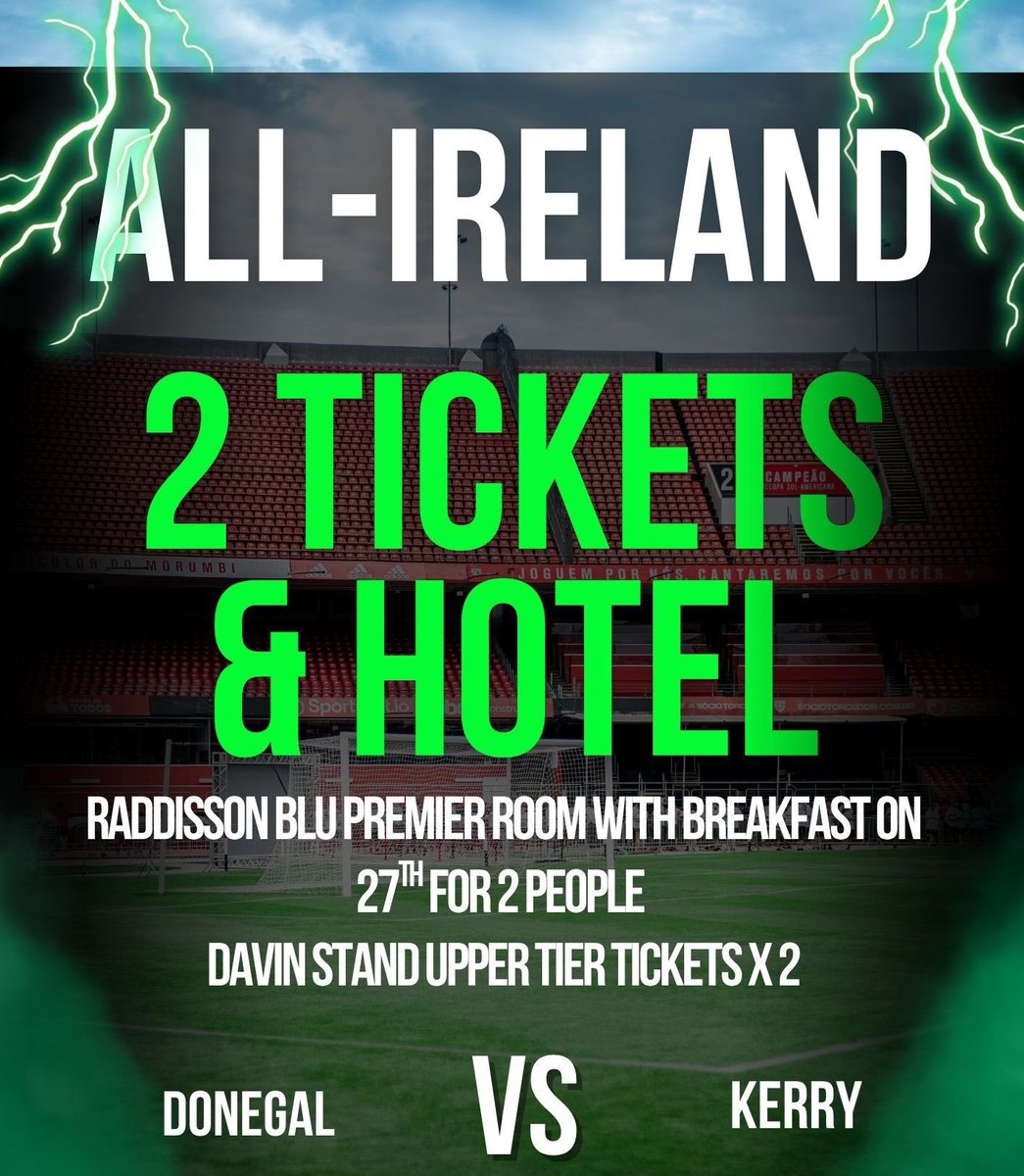CoynesGastropub's tweet image. 2 All Ireland Tickets plus Hotel package for sale.
DM for price and sellers phone number.
No tyre kickers 👀👀
#GAA #Kerry #Donegal #Ireland #AllIrelandFinal #TicketFairy