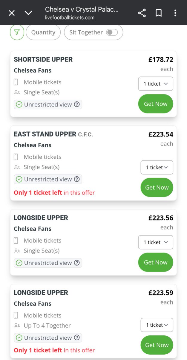 TomLevins1's tweet image. Low and behold 🥴
Making it easier for touts and harder for actual fans. Well done @ChelseaFC 👏👏👏