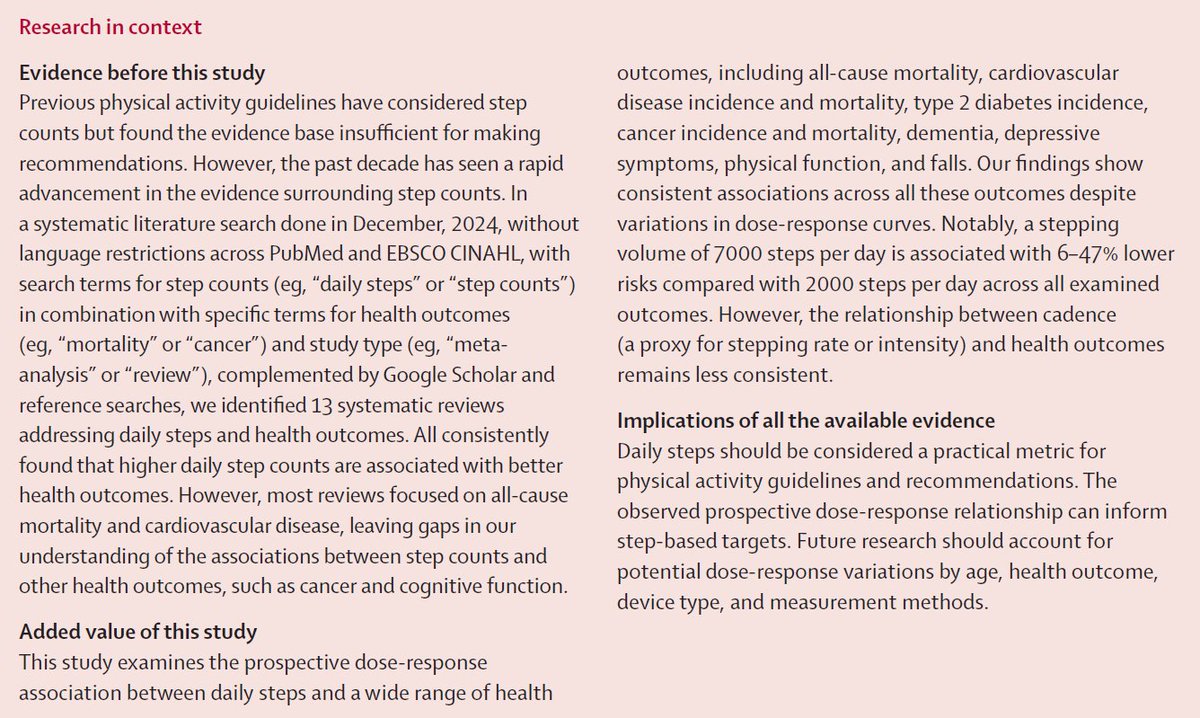 The Lancet (@thelancet) on Twitter photo Aiming for 7,000 daily steps can reduce risk of chronic diseases, cognitive decline, and death, finds new study.
Explore the research in <a href="/TheLancetPH/">The Lancet Public Health</a>: hubs.li/Q03yJfrw0 Aiming for 7,000 daily steps can reduce risk of chronic diseases, cognitive decline, and death, finds new study.
Explore the research in <a href="/TheLancetPH/">The Lancet Public Health</a>: hubs.li/Q03yJfrw0