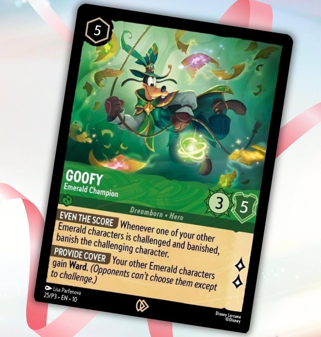 Si no me equivoco, el nuevo Goofy es la primera carta que hace referencia a un color de tinta concreto en su texto.
Creo que puede que tengamos un ciclo de 6 cartas que hagan referencia a su tinta en el set.
¿Os parece posible?
¿Qué creéis que puede hacer cada uno?