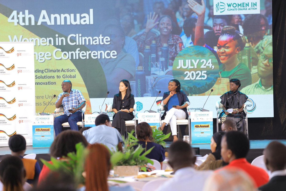 GggiUganda's tweet image. #PanelDiscussion: Experts dive into how grassroots green innovations can influence national policies and the need to focus on inclusion and impact.
#WiCCA2025 #WomenInClimate #YouthInAction