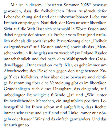 GebauerCarlosA's tweet image. André Lichtschlag beschreibt das libertäre Lebensgefühl.