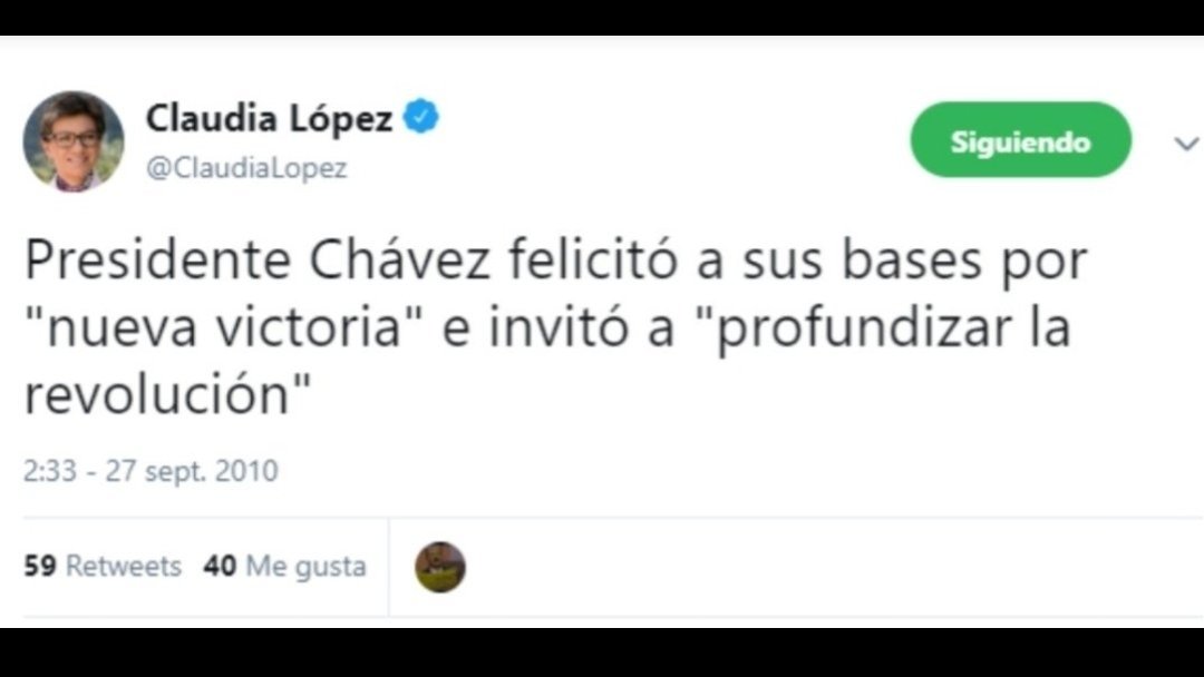 Claudia López es más chavista que Petro.