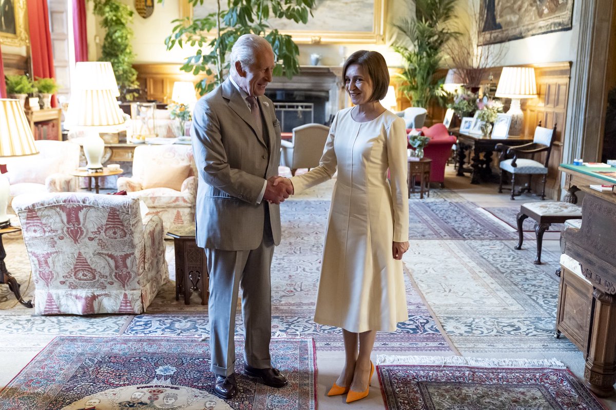🇲🇩 The President of the Republic of Moldova visited The King this morning at Sandringham House.