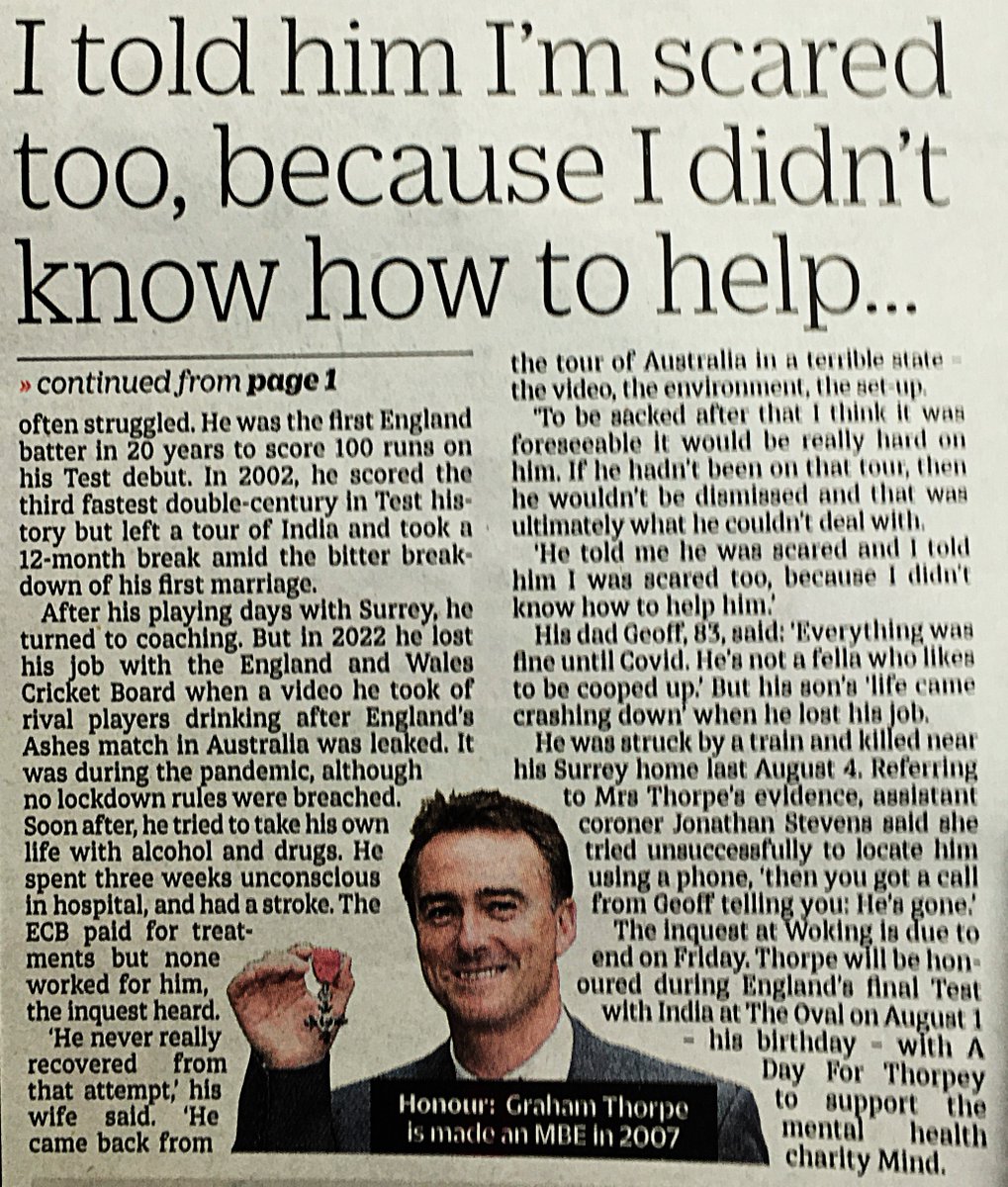Tragic story of England cricketing hero Graham Thorpe - plagued by depression, Covid-era stress, and being 'set up' in his sacking from coaching role leading to his suicide, according to his wife