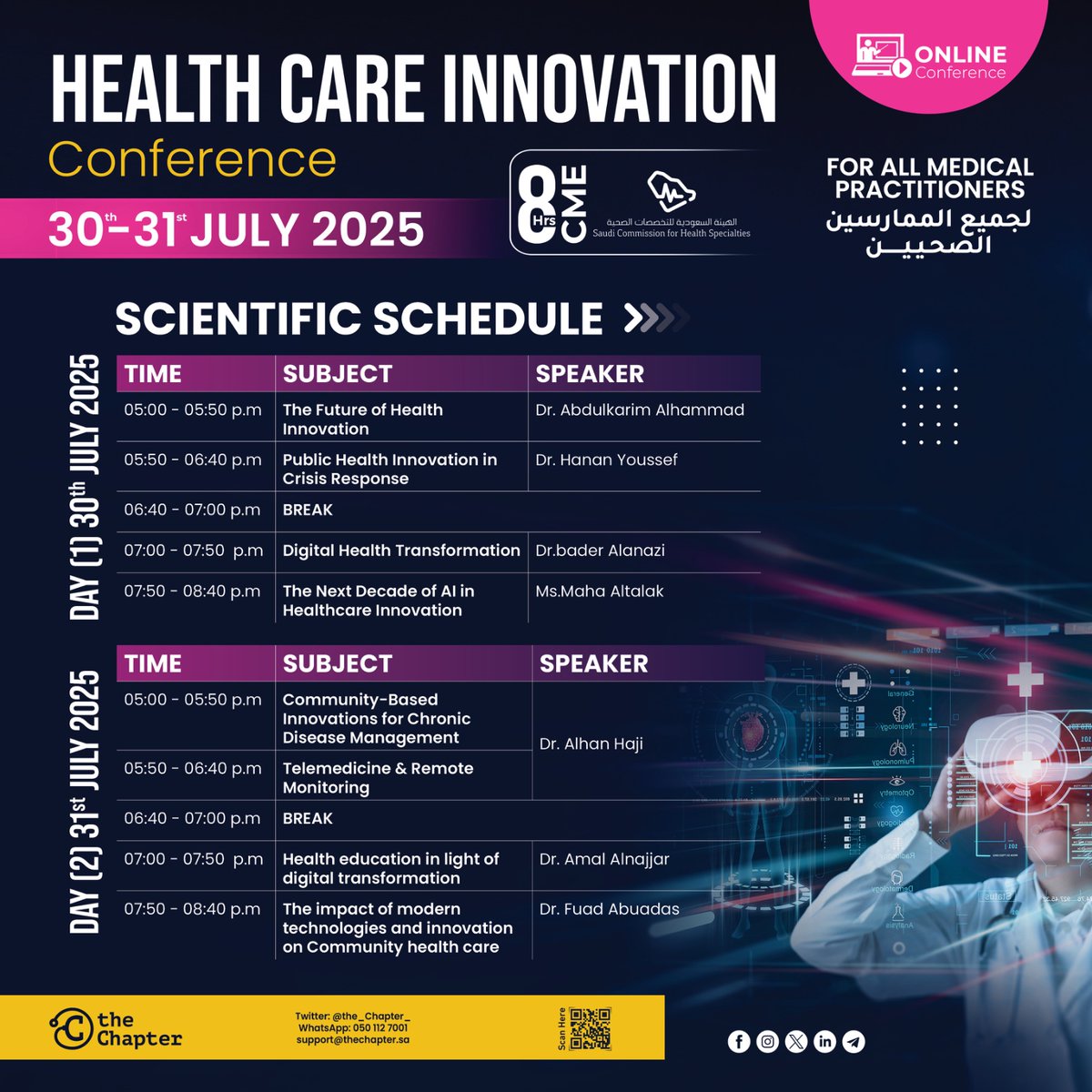 انضم إلينا في مؤتمر Healthcare Innovation Conference واكتشف أحدث الابتكارات والتقنيات في الرعاية الصحية!

🕐معتمد ب8 ساعات تعليمية CME
🗓️30-31 يوليو
💻 افتراضي
🎟️89 ريال فقط!

📎سجل الان:
lms.thechapter.academy/courses/Innova…